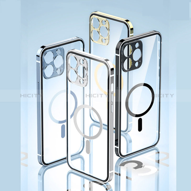 Custodia Lusso Metallo Laterale e Plastica Cover con Mag-Safe Magnetic JL3 per Apple iPhone 13 Pro
