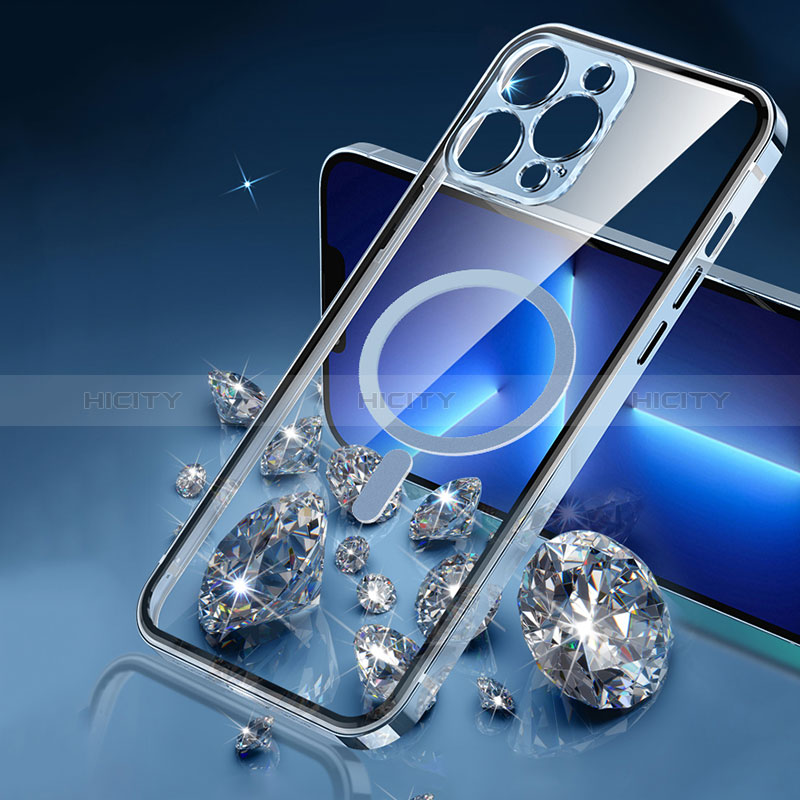 Custodia Lusso Metallo Laterale e Plastica Cover con Mag-Safe Magnetic JL3 per Apple iPhone 15 Pro Max