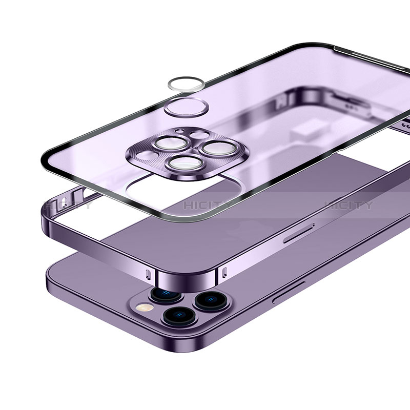 Custodia Lusso Metallo Laterale e Plastica Cover con Mag-Safe Magnetic LK1 per Apple iPhone 13
