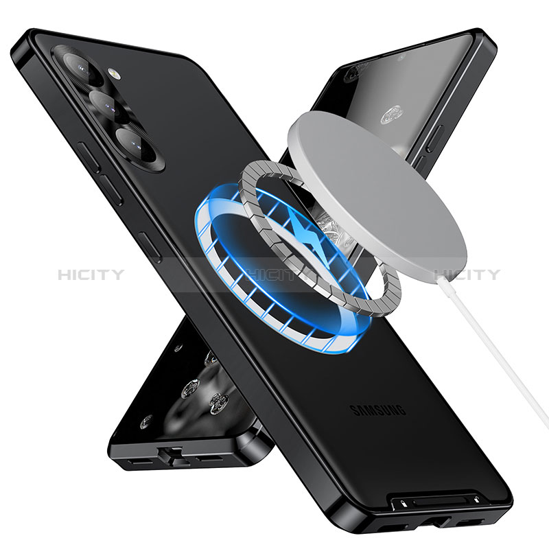 Custodia Lusso Metallo Laterale e Plastica Cover con Mag-Safe Magnetic LK1 per Samsung Galaxy S23 Plus 5G