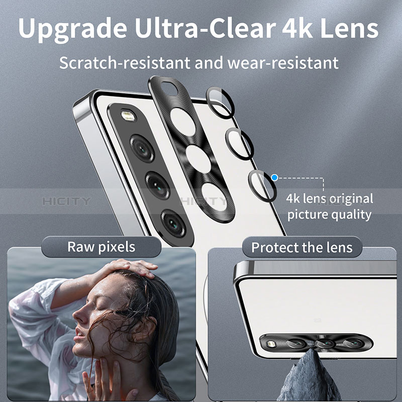 Custodia Lusso Metallo Laterale e Plastica Cover con Mag-Safe Magnetic LK2 per Sony Xperia 10 V