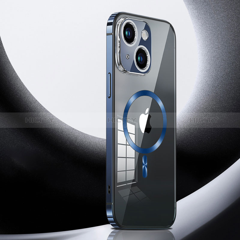 Custodia Lusso Metallo Laterale e Plastica Cover con Mag-Safe Magnetic LK3 per Apple iPhone 13