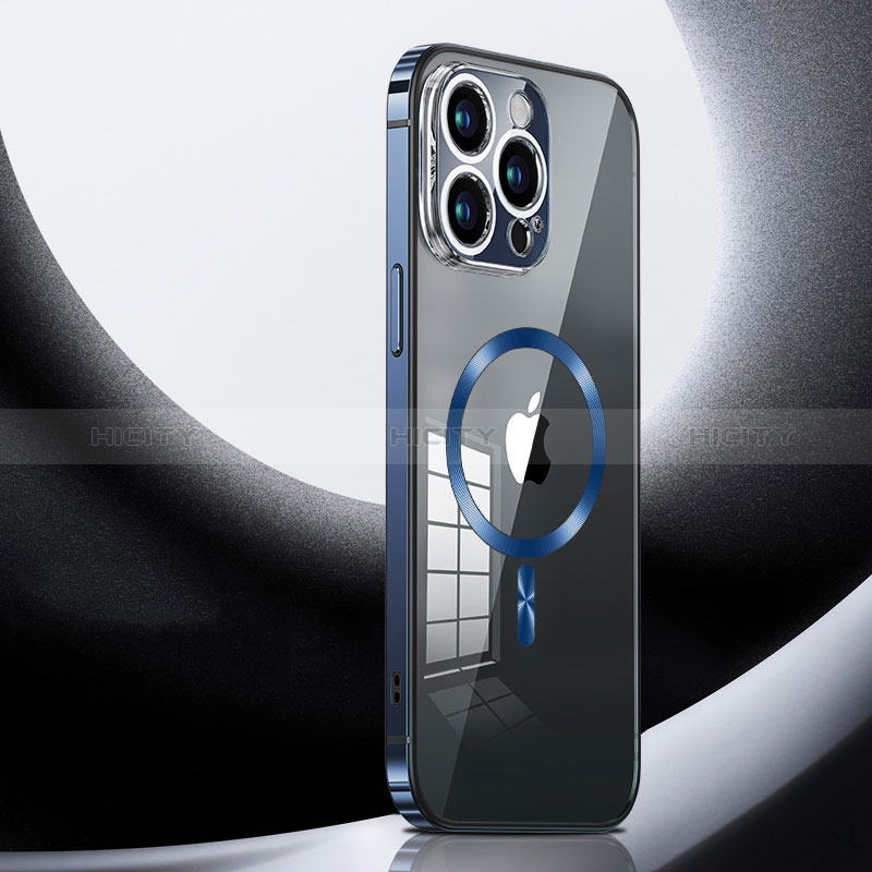 Custodia Lusso Metallo Laterale e Plastica Cover con Mag-Safe Magnetic LK3 per Apple iPhone 13 Pro