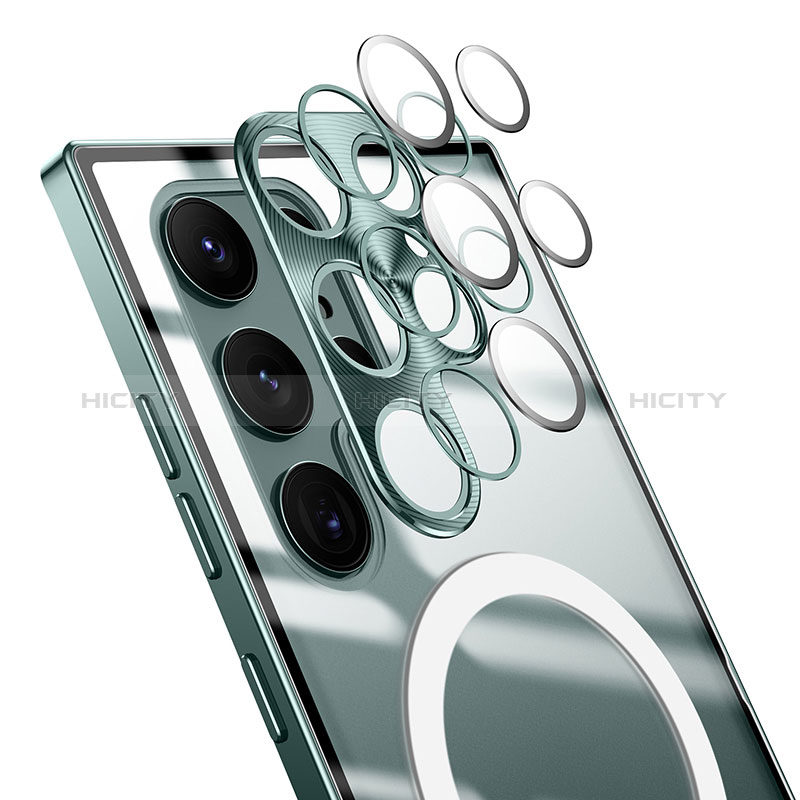 Custodia Lusso Metallo Laterale e Plastica Cover con Mag-Safe Magnetic P01 per Samsung Galaxy S23 Ultra 5G
