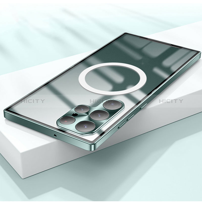 Custodia Lusso Metallo Laterale e Plastica Cover con Mag-Safe Magnetic per Samsung Galaxy S23 Ultra 5G
