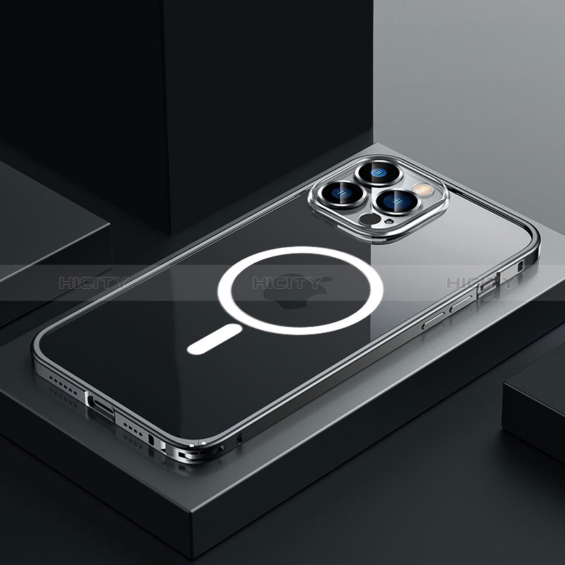 Custodia Lusso Metallo Laterale e Plastica Cover con Mag-Safe Magnetic QC3 per Apple iPhone 12 Pro