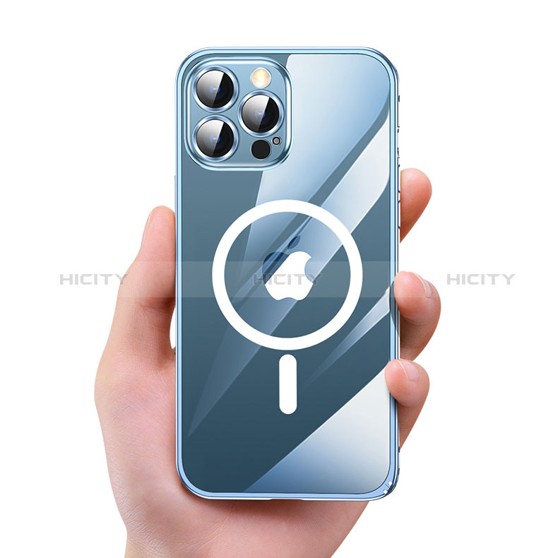 Custodia Lusso Metallo Laterale e Plastica Cover con Mag-Safe Magnetic QC3 per Apple iPhone 13