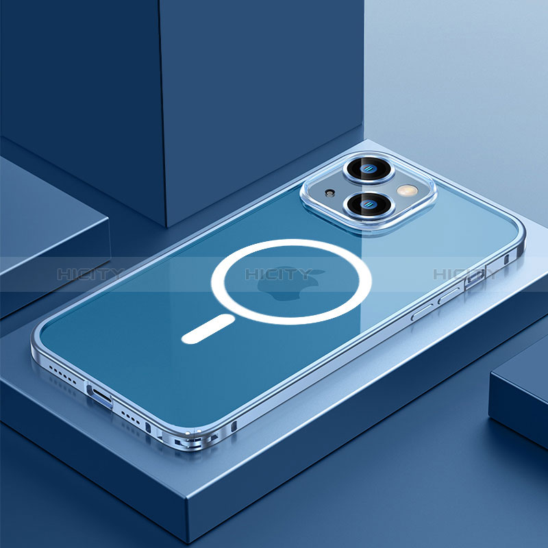 Custodia Lusso Metallo Laterale e Plastica Cover con Mag-Safe Magnetic QC3 per Apple iPhone 13 Mini