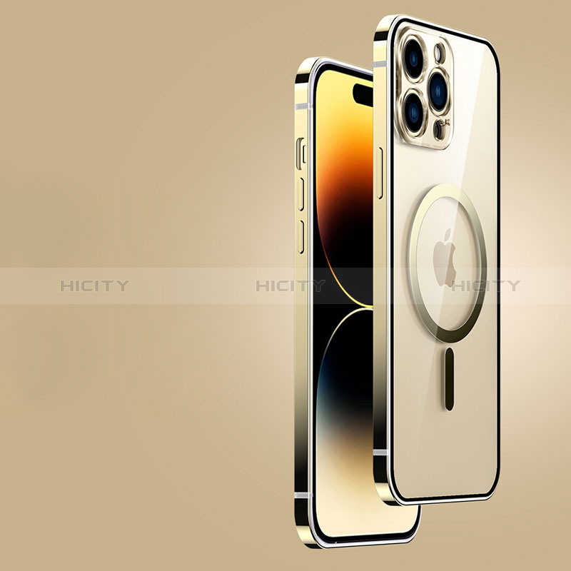 Custodia Lusso Metallo Laterale e Plastica Cover JB2 per Apple iPhone 14 Pro Oro