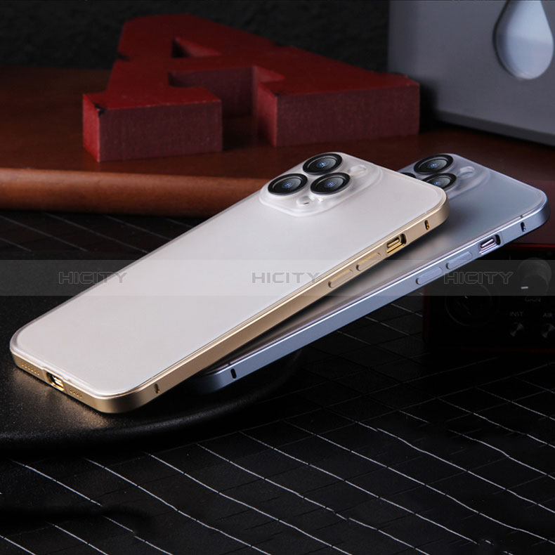Custodia Lusso Metallo Laterale e Plastica Cover LF2 per Apple iPhone 13 Pro Max