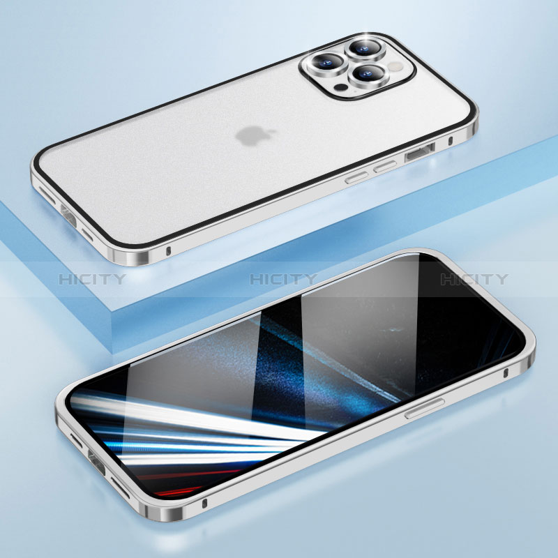 Custodia Lusso Metallo Laterale e Plastica Cover LF4 per Apple iPhone 13 Pro Max