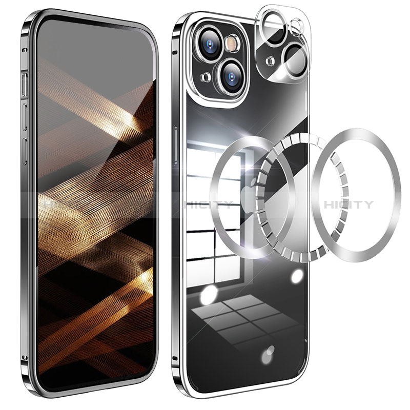 Custodia Lusso Metallo Laterale e Plastica Cover LF5 per Apple iPhone 15