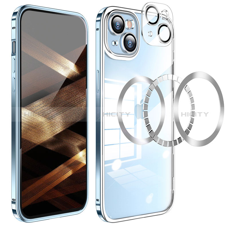 Custodia Lusso Metallo Laterale e Plastica Cover LF5 per Apple iPhone 15 Plus