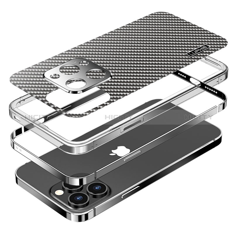 Custodia Lusso Metallo Laterale e Plastica Cover LF6 per Apple iPhone 13 Pro