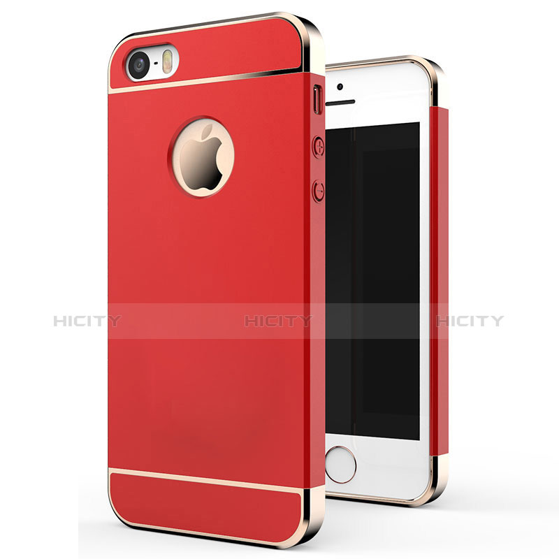 Custodia Lusso Metallo Laterale e Plastica Cover M01 per Apple iPhone 5