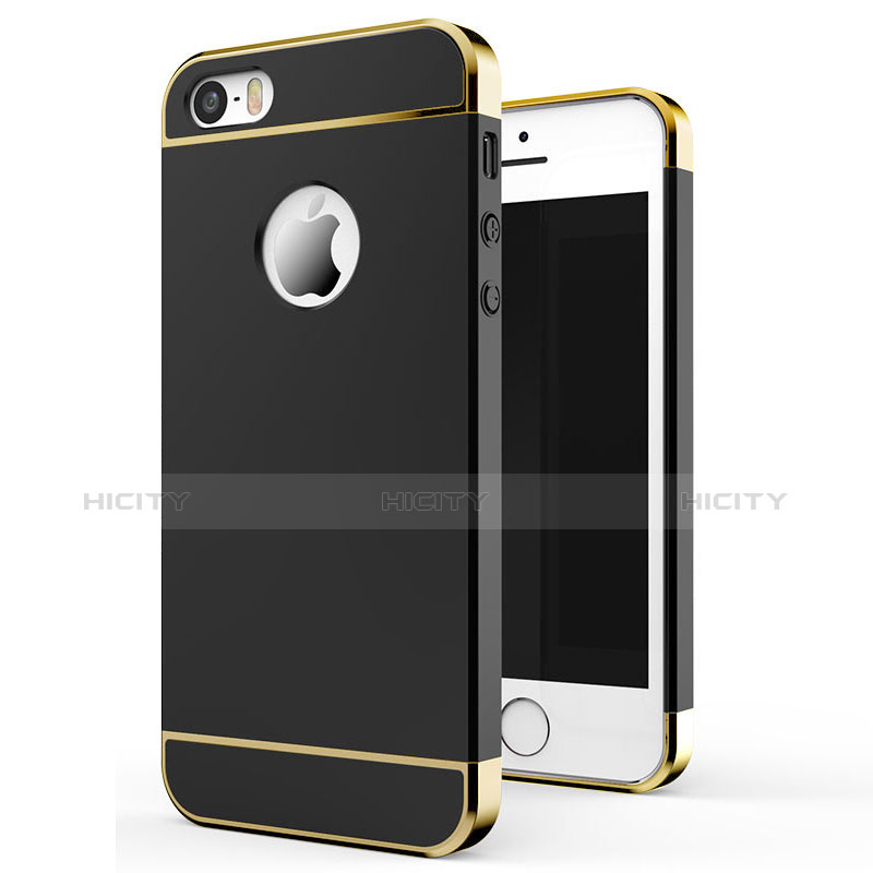 Custodia Lusso Metallo Laterale e Plastica Cover M01 per Apple iPhone 5S