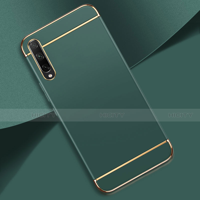 Custodia Lusso Metallo Laterale e Plastica Cover M01 per Huawei Enjoy 10S Verde