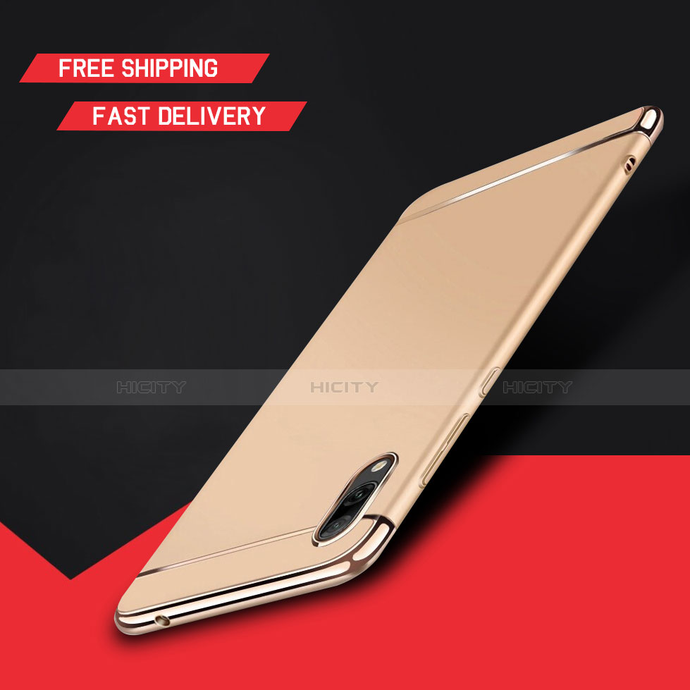 Custodia Lusso Metallo Laterale e Plastica Cover M01 per Huawei Enjoy 9 Oro