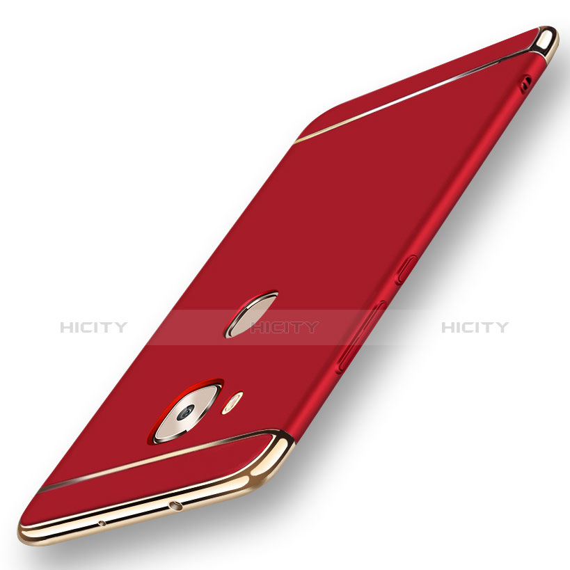 Custodia Lusso Metallo Laterale e Plastica Cover M01 per Huawei G8 Rosso