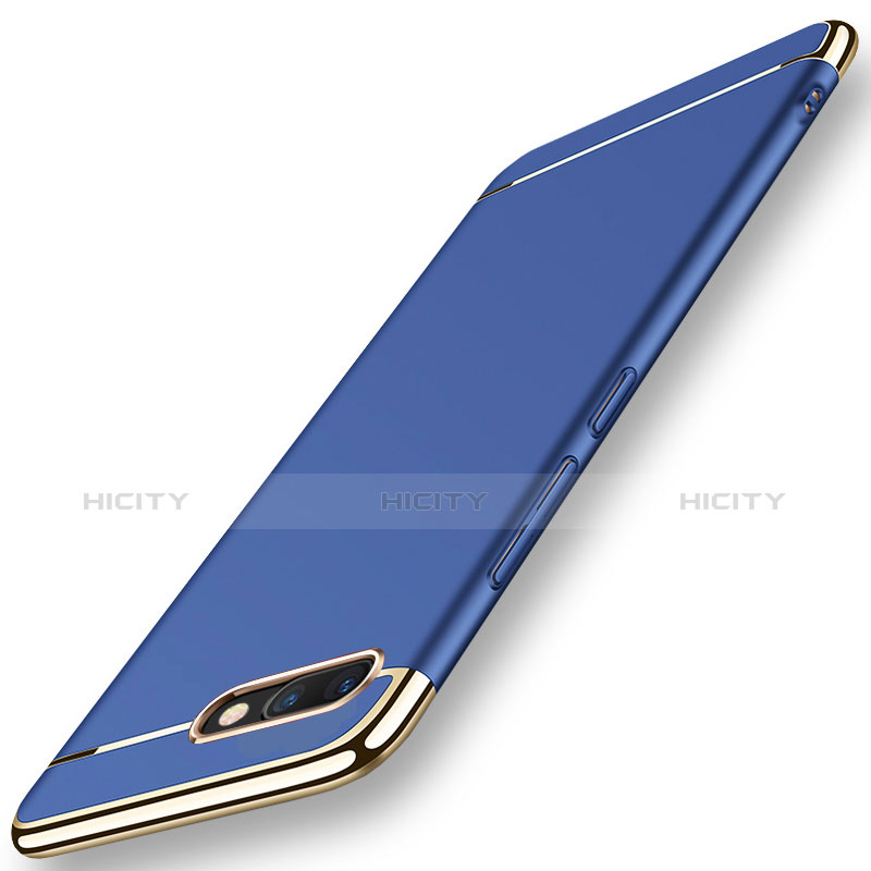 Custodia Lusso Metallo Laterale e Plastica Cover M01 per Huawei Honor V10 Blu