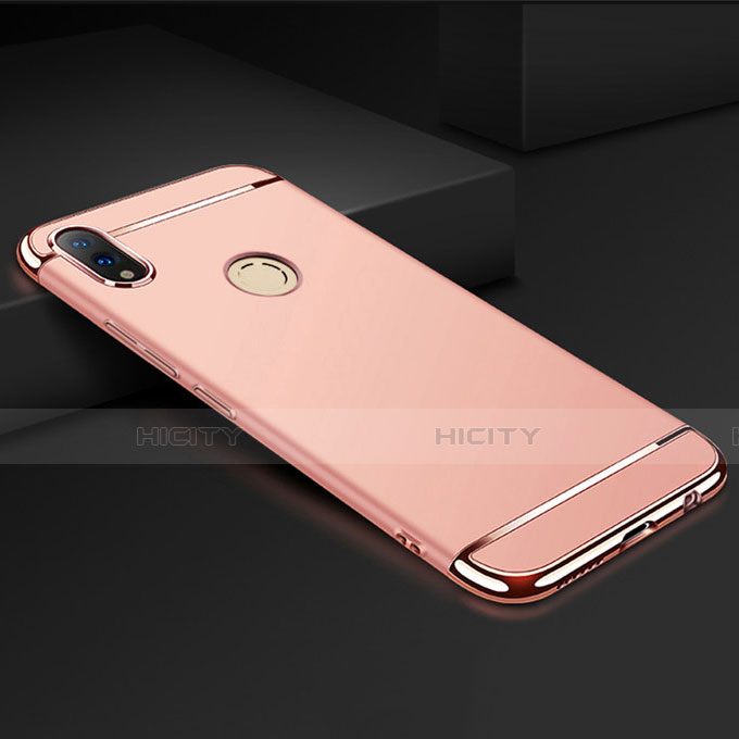 Custodia Lusso Metallo Laterale e Plastica Cover M01 per Huawei Honor View 10 Lite Oro Rosa