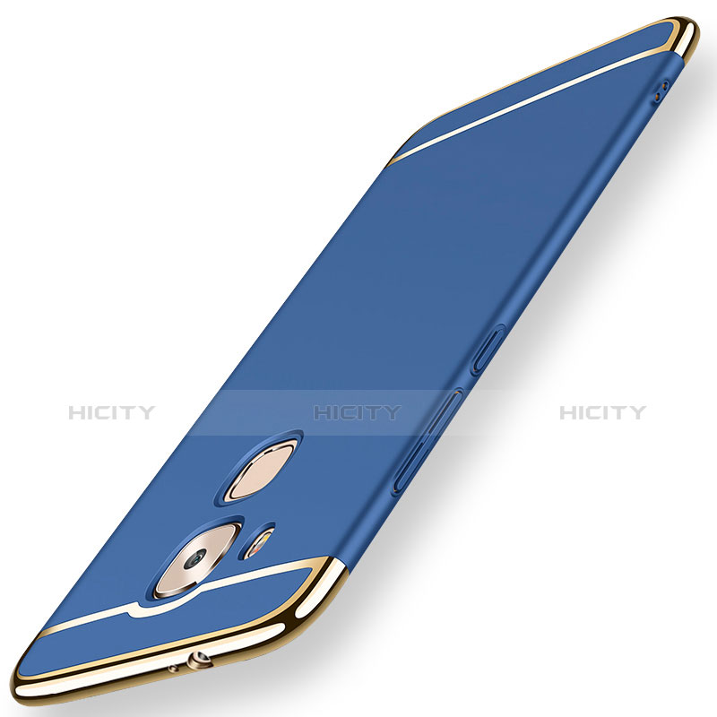 Custodia Lusso Metallo Laterale e Plastica Cover M01 per Huawei Mate 7 Blu