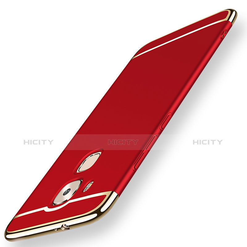 Custodia Lusso Metallo Laterale e Plastica Cover M01 per Huawei Mate 7 Rosso