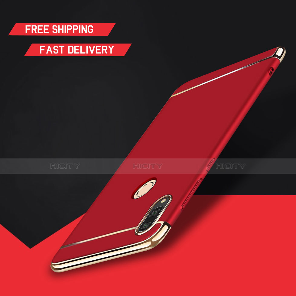 Custodia Lusso Metallo Laterale e Plastica Cover M01 per Huawei Y9 (2019) Rosso