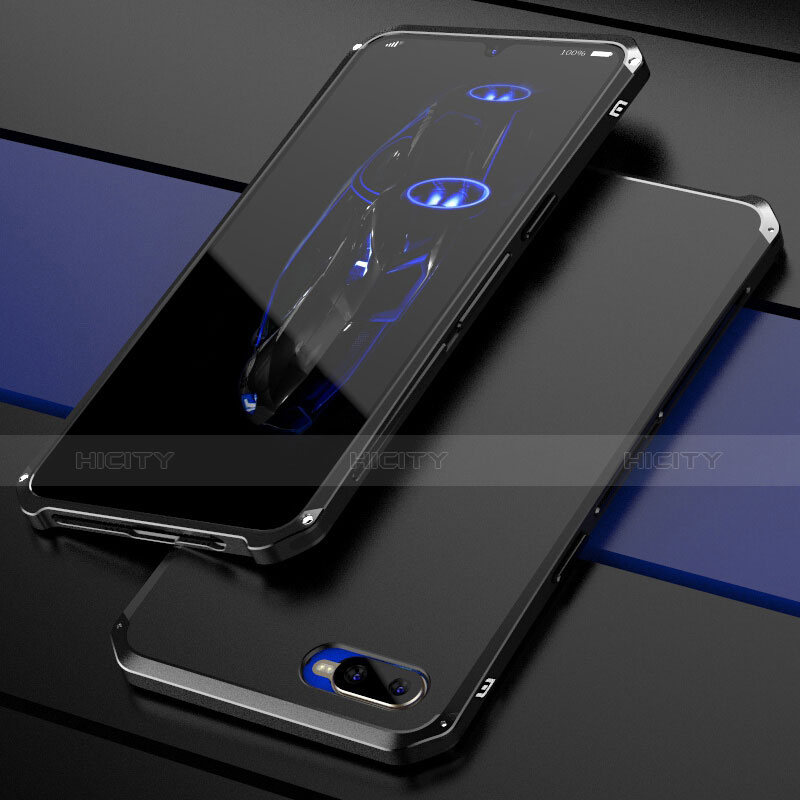 Custodia Lusso Metallo Laterale e Plastica Cover M01 per Oppo R17 Neo Nero