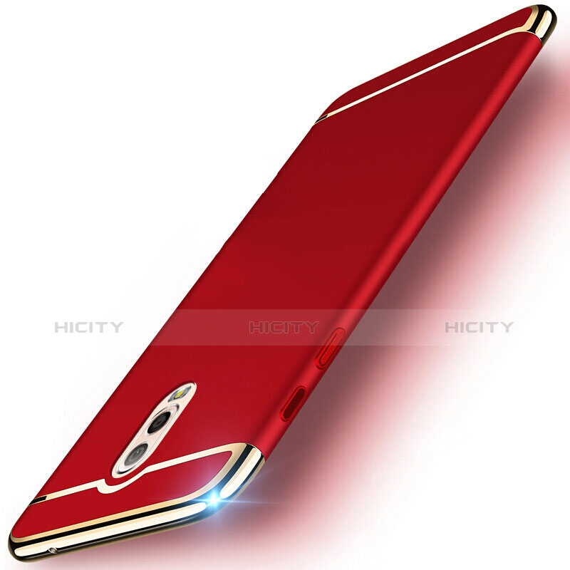 Custodia Lusso Metallo Laterale e Plastica Cover M01 per Samsung Galaxy C8 C710F Rosso