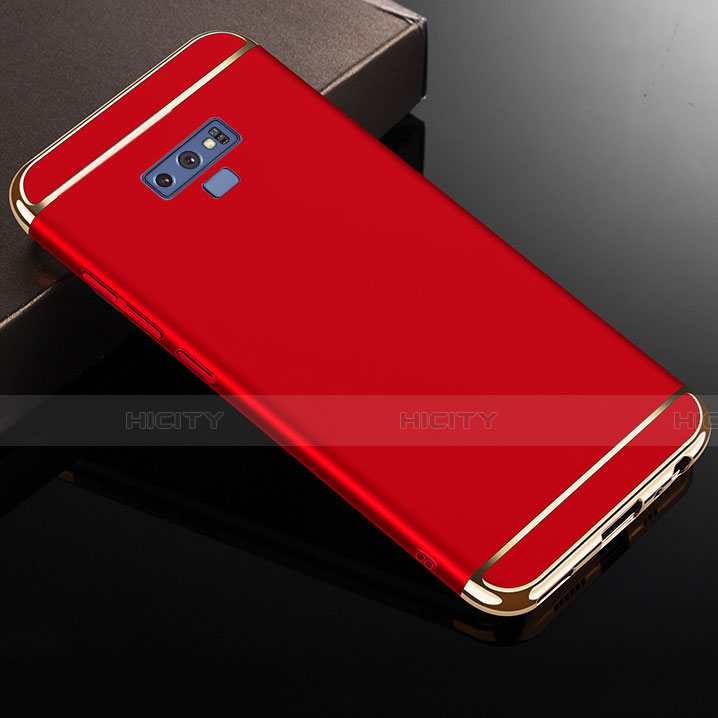 Custodia Lusso Metallo Laterale e Plastica Cover M01 per Samsung Galaxy Note 9 Rosso