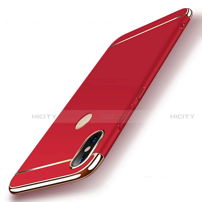 Custodia Lusso Metallo Laterale e Plastica Cover M01 per Xiaomi Mi 8 Rosso