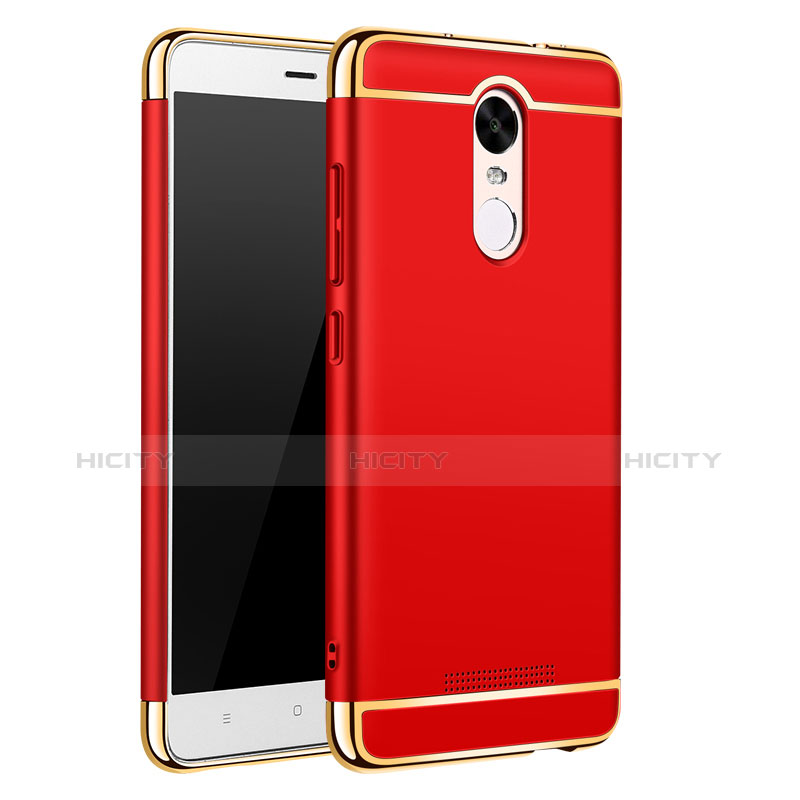 Custodia Lusso Metallo Laterale e Plastica Cover M01 per Xiaomi Redmi Note 3 MediaTek Rosso