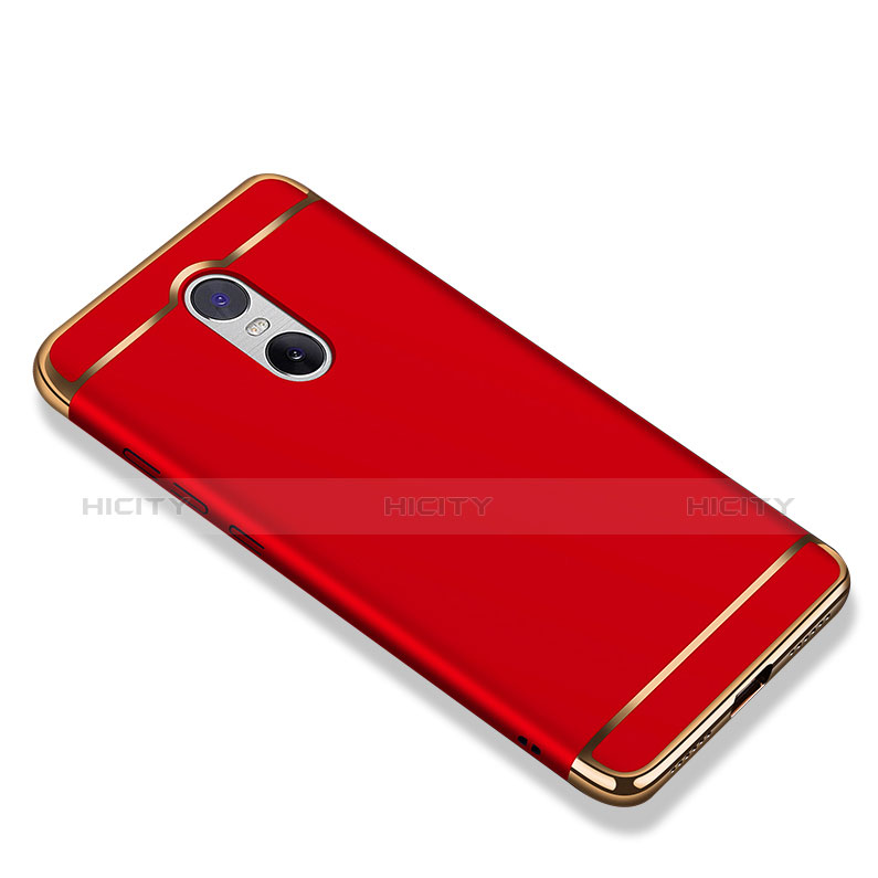 Custodia Lusso Metallo Laterale e Plastica Cover M01 per Xiaomi Redmi Note 4X High Edition Rosso