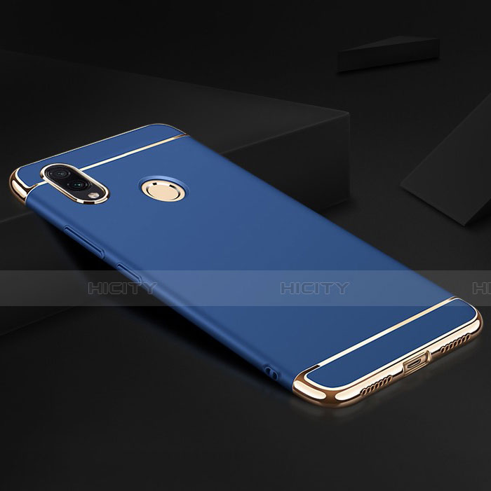 Custodia Lusso Metallo Laterale e Plastica Cover M01 per Xiaomi Redmi Note 7 Pro Blu