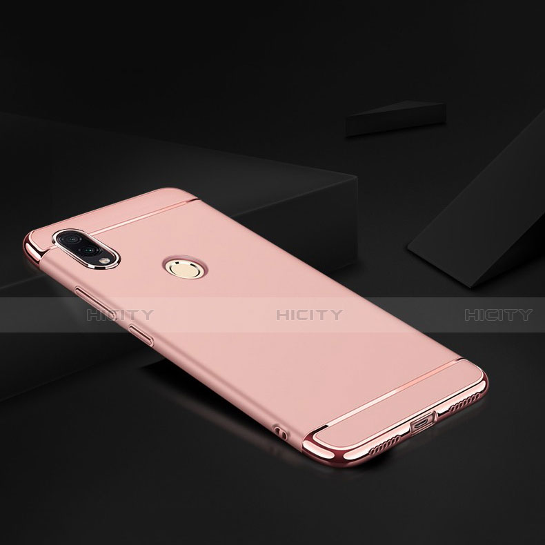 Custodia Lusso Metallo Laterale e Plastica Cover M01 per Xiaomi Redmi Note 7 Pro Oro Rosa