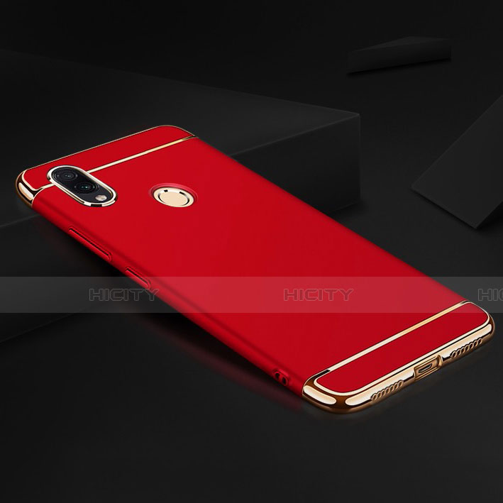 Custodia Lusso Metallo Laterale e Plastica Cover M01 per Xiaomi Redmi Note 7 Pro Rosso