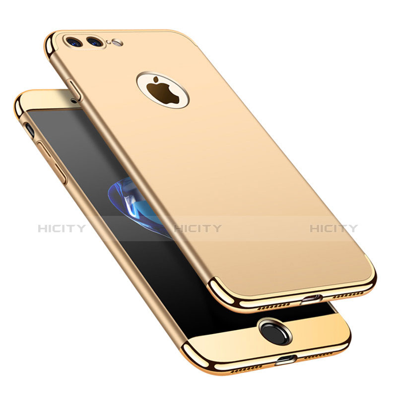 Custodia Lusso Metallo Laterale e Plastica Cover M02 per Apple iPhone 8 Plus Oro