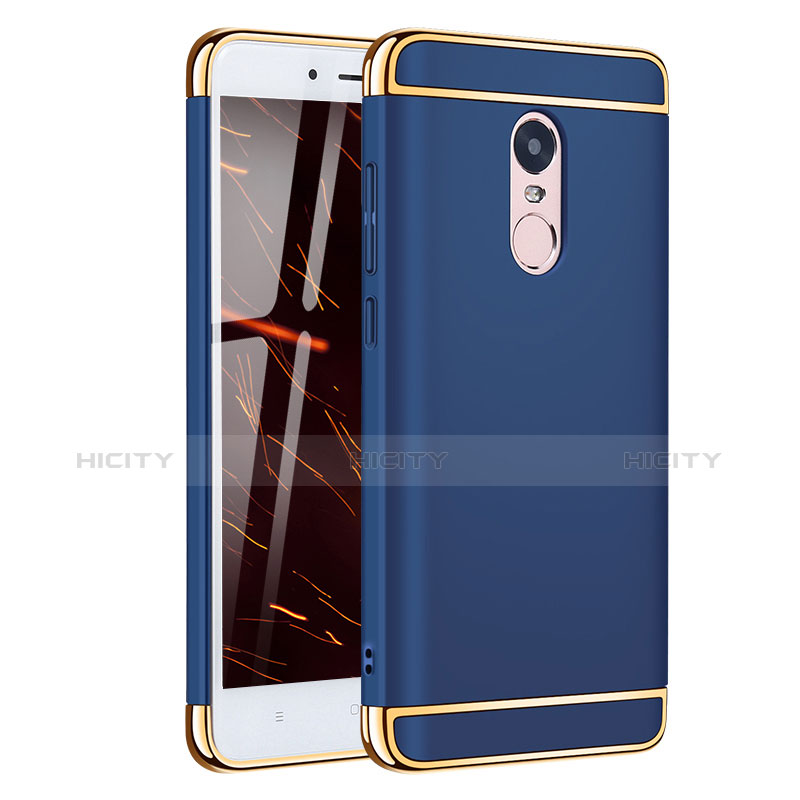 Custodia Lusso Metallo Laterale e Plastica Cover M02 per Xiaomi Redmi Note 4 Blu