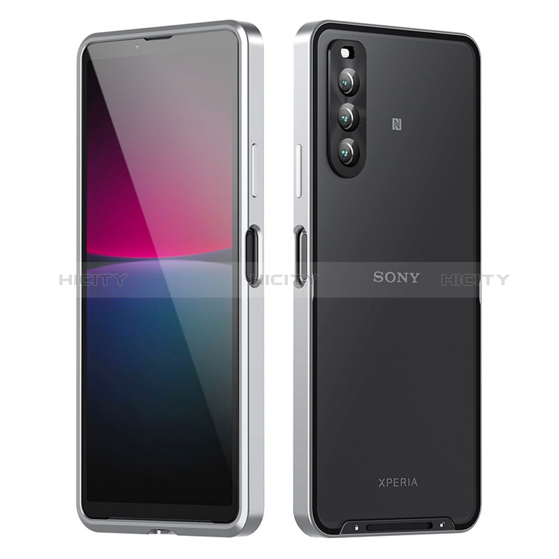 Custodia Lusso Metallo Laterale e Plastica Cover per Sony Xperia 10 IV