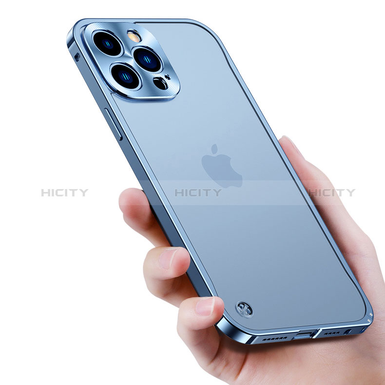 Custodia Lusso Metallo Laterale e Plastica Cover QC1 per Apple iPhone 13 Pro