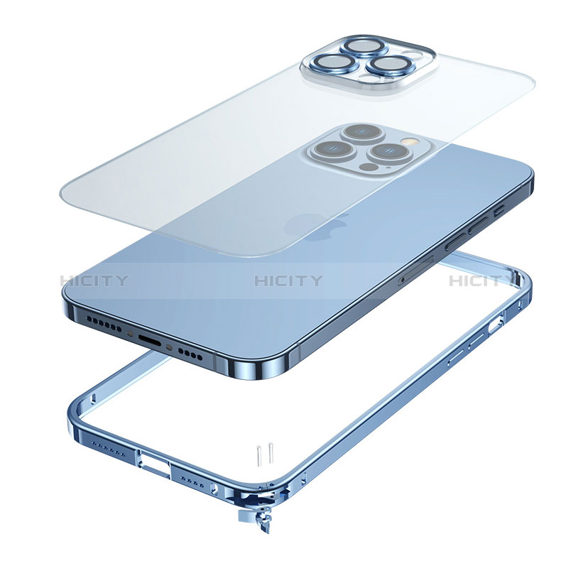 Custodia Lusso Metallo Laterale e Plastica Cover QC3 per Apple iPhone 14 Plus