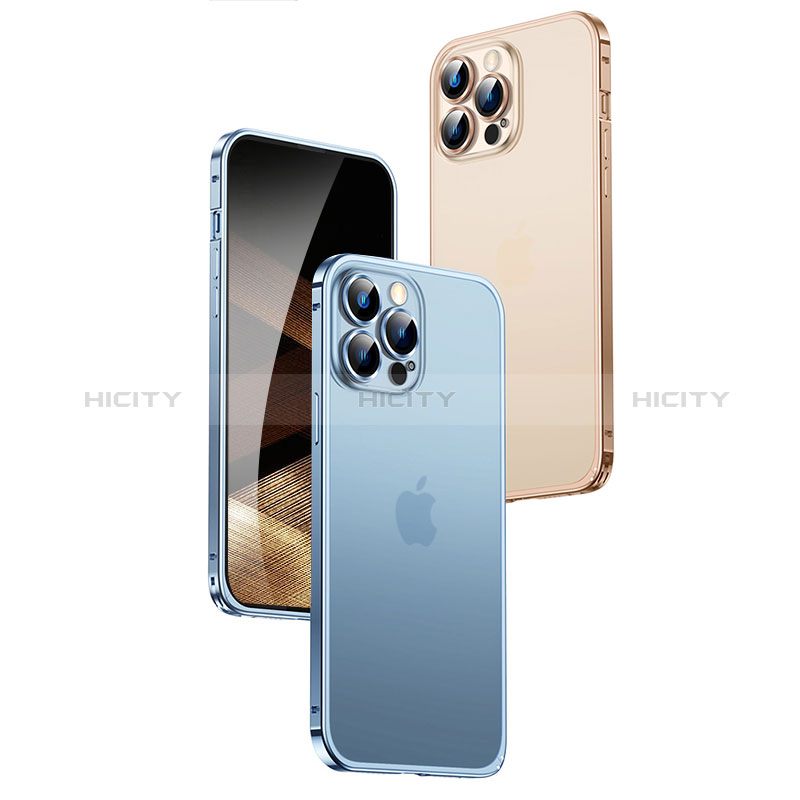 Custodia Lusso Metallo Laterale e Plastica Cover QC3 per Apple iPhone 15
