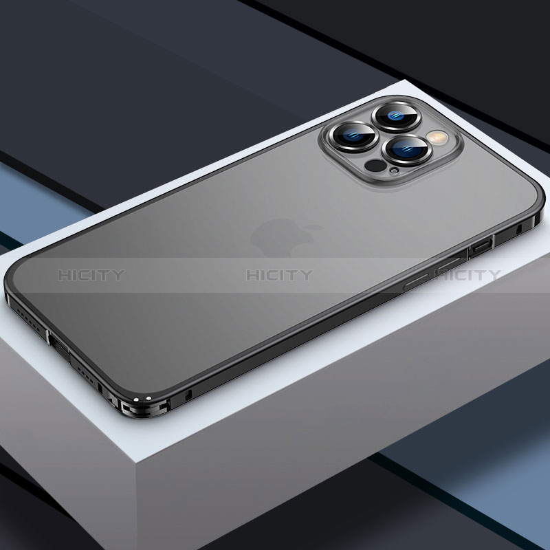 Custodia Lusso Metallo Laterale e Plastica Cover QC3 per Apple iPhone 15 Pro Max
