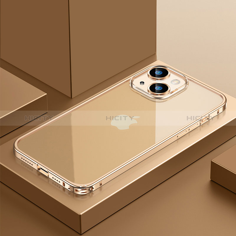 Custodia Lusso Metallo Laterale e Plastica Cover QC4 per Apple iPhone 13