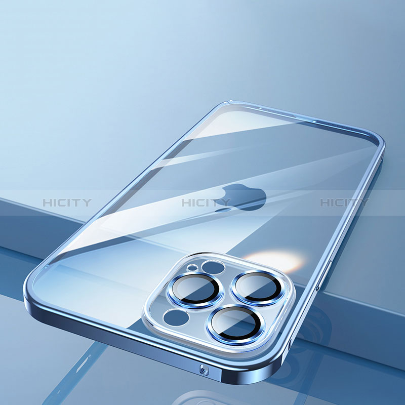 Custodia Lusso Metallo Laterale e Plastica Cover QC4 per Apple iPhone 14 Pro