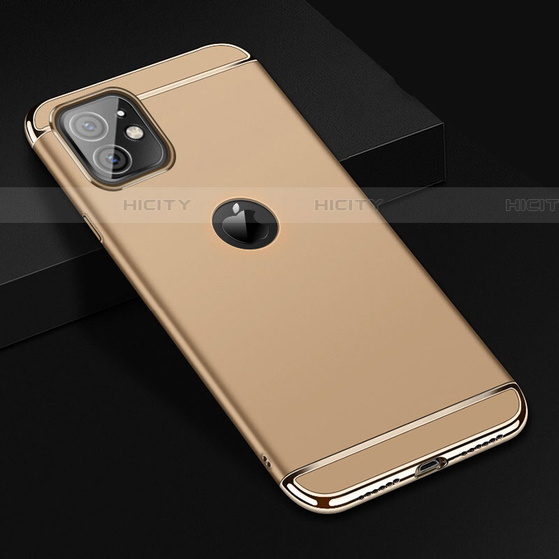 Custodia Lusso Metallo Laterale e Plastica Cover T01 per Apple iPhone 11 Oro