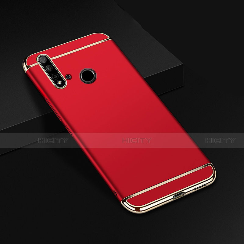 Custodia Lusso Metallo Laterale e Plastica Cover T01 per Huawei Nova 5i Rosso