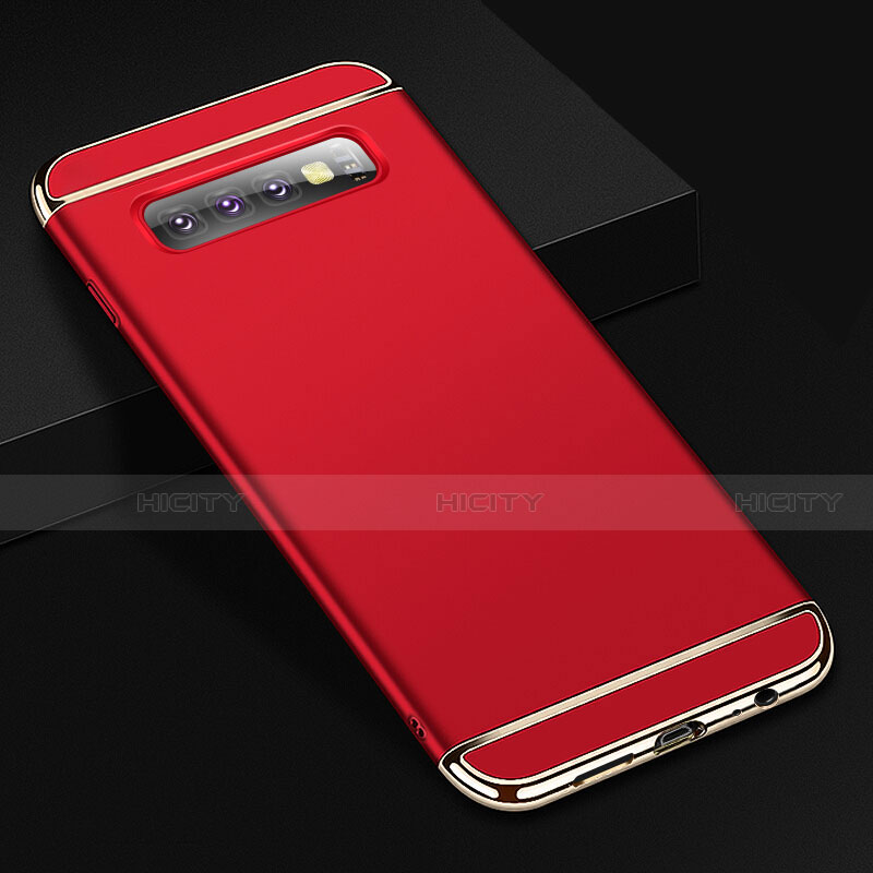 Custodia Lusso Metallo Laterale e Plastica Cover T01 per Samsung Galaxy S10 Plus