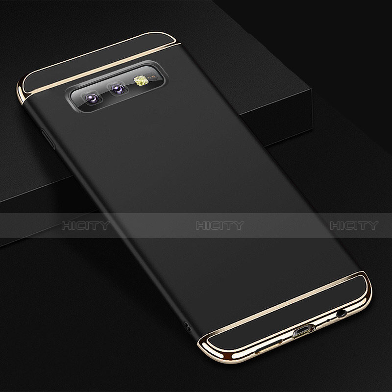 Custodia Lusso Metallo Laterale e Plastica Cover T01 per Samsung Galaxy S10e Nero